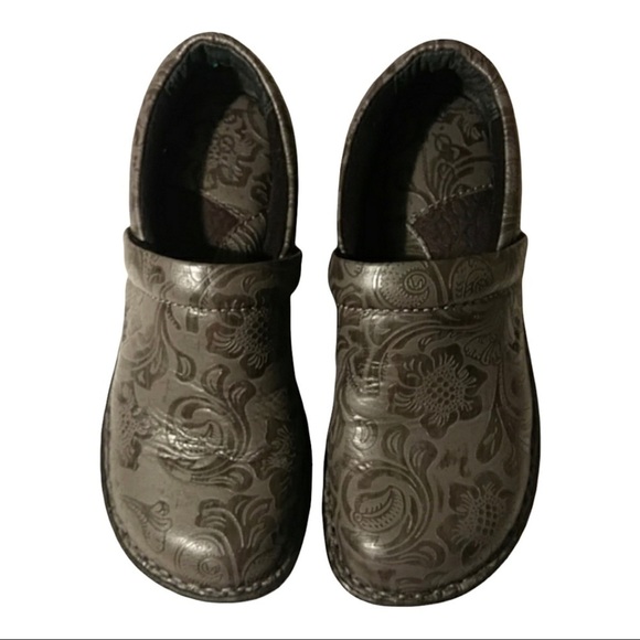 BOC The Peggy Clog Leather Tooled Floral Slip Resistant Comfort Mule US 6 - Picture 6 of 8
